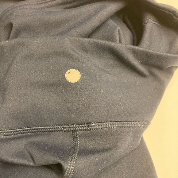 Yogalicious Leggings Navy Blue With Black Mesh Cutout Panels Size Medium - Picture 3 of 11